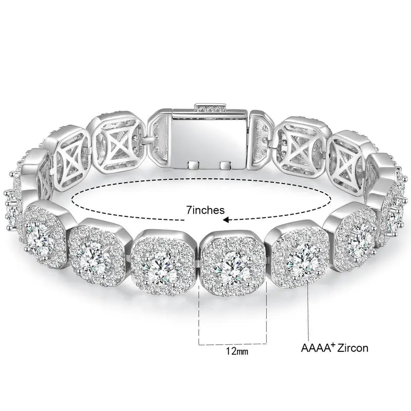 AURÉNE® Iced Squares Bracelet