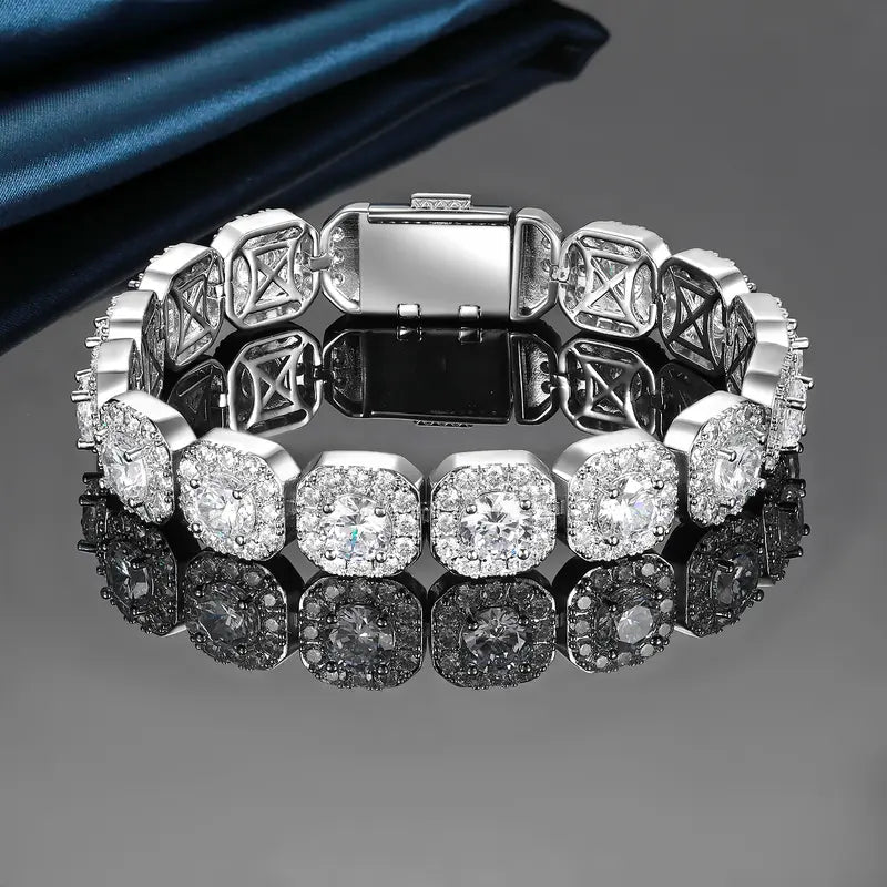 AURÉNE® Iced Squares Bracelet