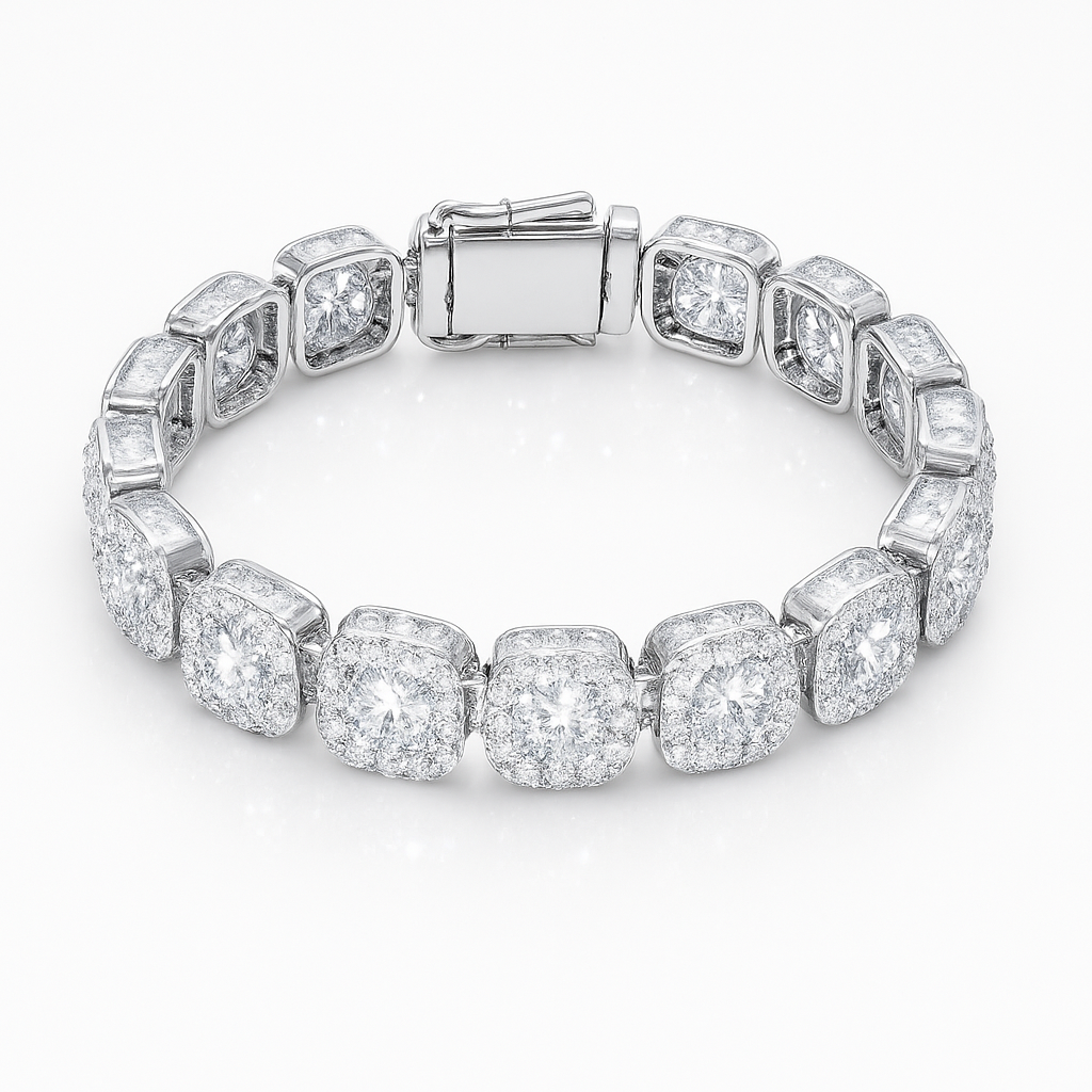 AURÉNE® Iced Squares Bracelet