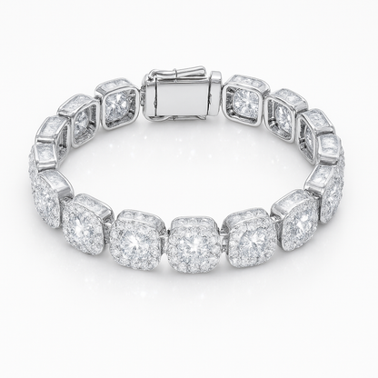 AURÉNE® Iced Squares Bracelet